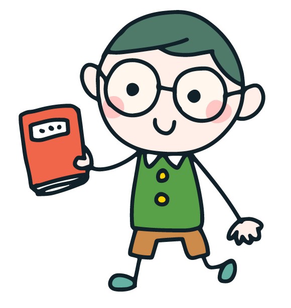 本を持った男の子のイラスト